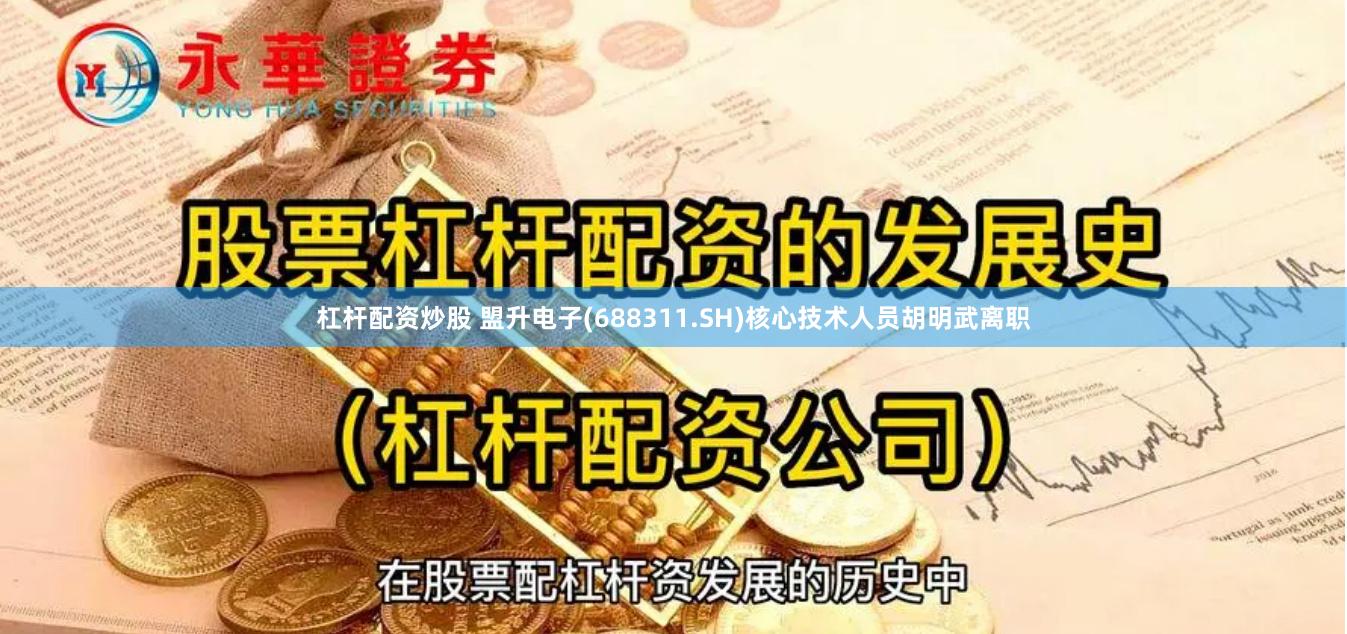 杠杆配资炒股 盟升电子(688311.SH)核心技术人员胡明武离职